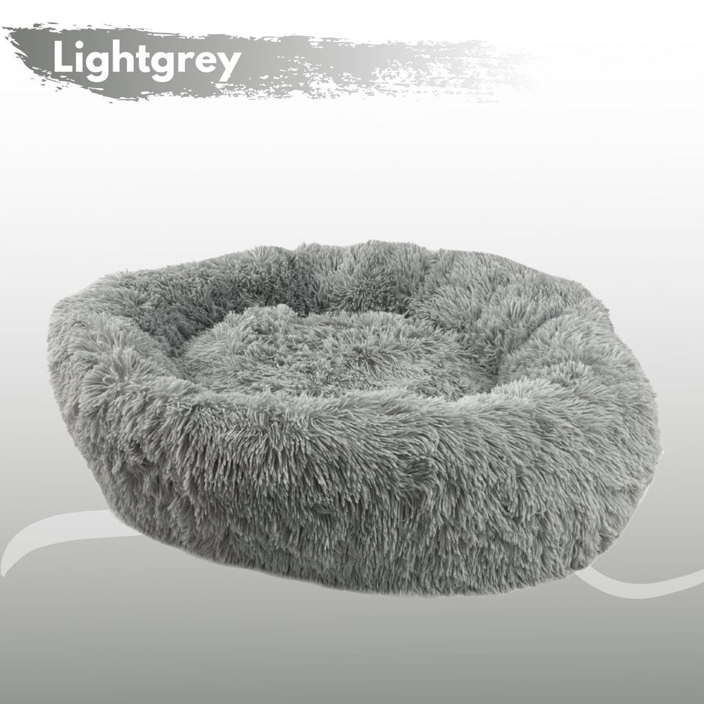 FLOOFI Cat Bed FLOOFI XL 100CM Round Pet Bed (Light Grey)