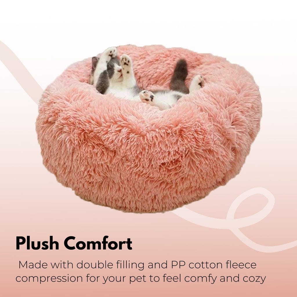 FLOOFI Cat Bed FLOOFI XL 100CM Round Pet Bed (Pink)