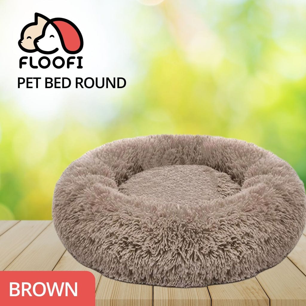 FLOOFI Indoor Dog Bed Pet Bed 70cm (Brown)