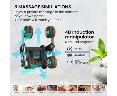 FORTIA Massage Chair FORTIA Cloud 9 MkII Electric Massage Chair Full Body Zero Gravity with Heat and Bluetooth Navy Blue/Cream