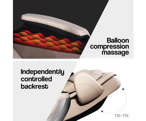 FORTIA Massage Chair FORTIA Electric Massage Chair Full Body Reclining Zero Gravity Shiatsu Recliner Back Kneading