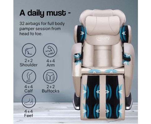 FORTIA Massage Chair FORTIA Electric Massage Chair Full Body Reclining Zero Gravity Shiatsu Recliner Back Kneading
