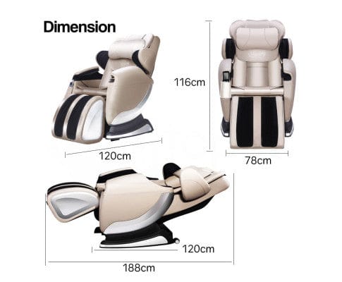 FORTIA Massage Chair FORTIA Electric Massage Chair Full Body Reclining Zero Gravity Shiatsu Recliner Back Kneading