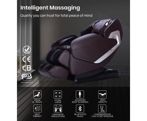 FORTIA Massage Chair FORTIA Electric Massage Chair Zero Gravity Heating Kneading Recliner Full Body Shiatsu Massager