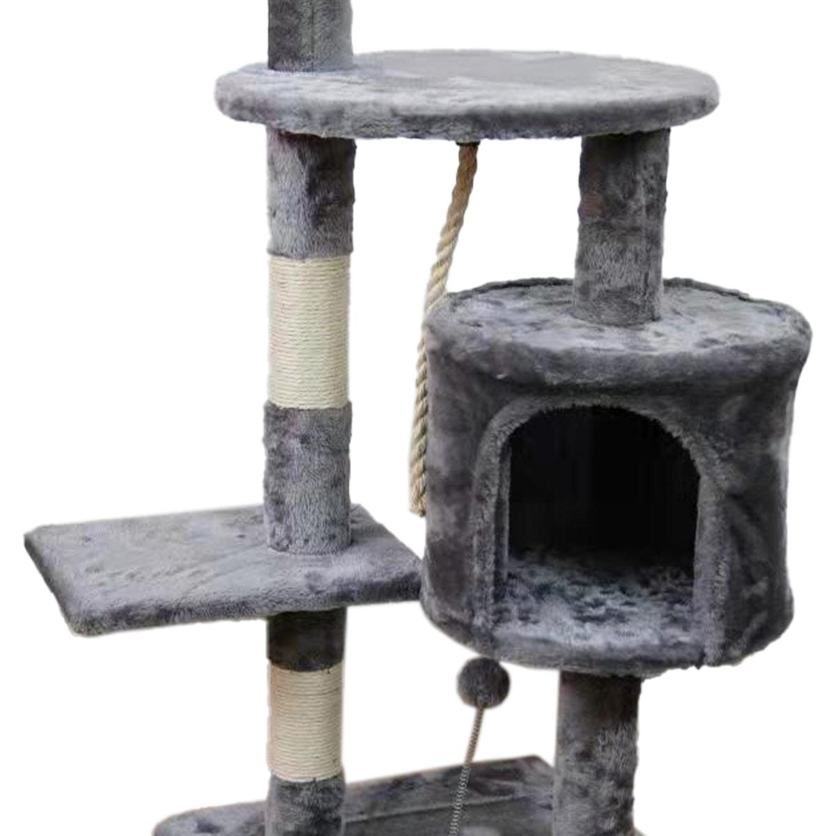 Furtastic Cat Tower Furtastic 110cm Cat Tree Scratching Post - Silver Grey