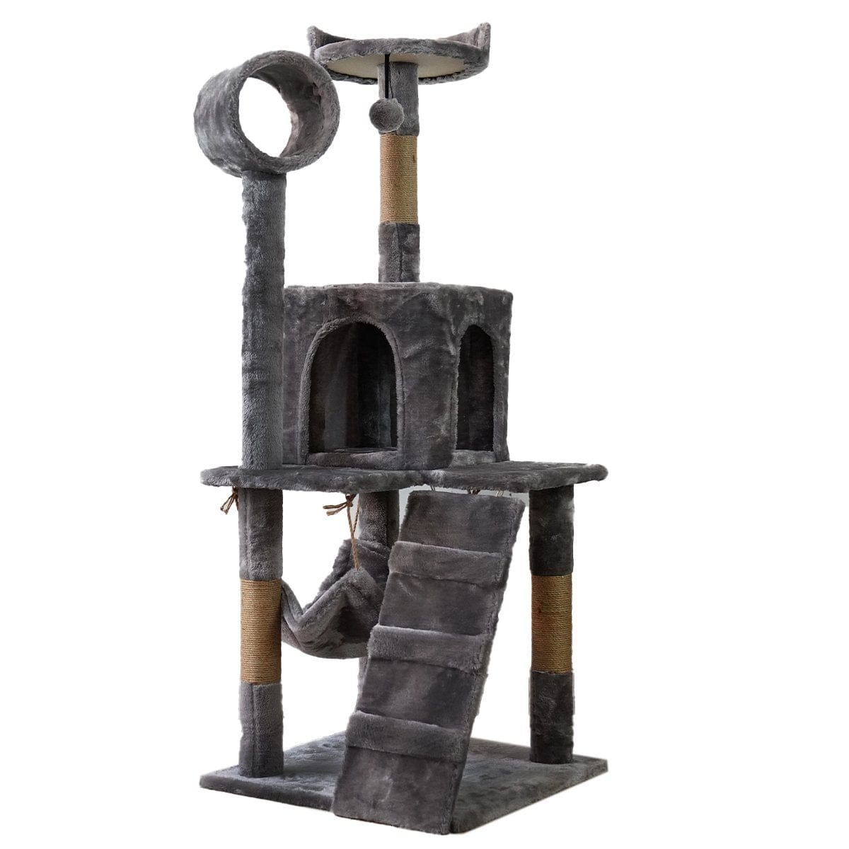 Furtastic Cat Tower Furtastic 135cm Cat Tree Scratching Post - Dark Grey