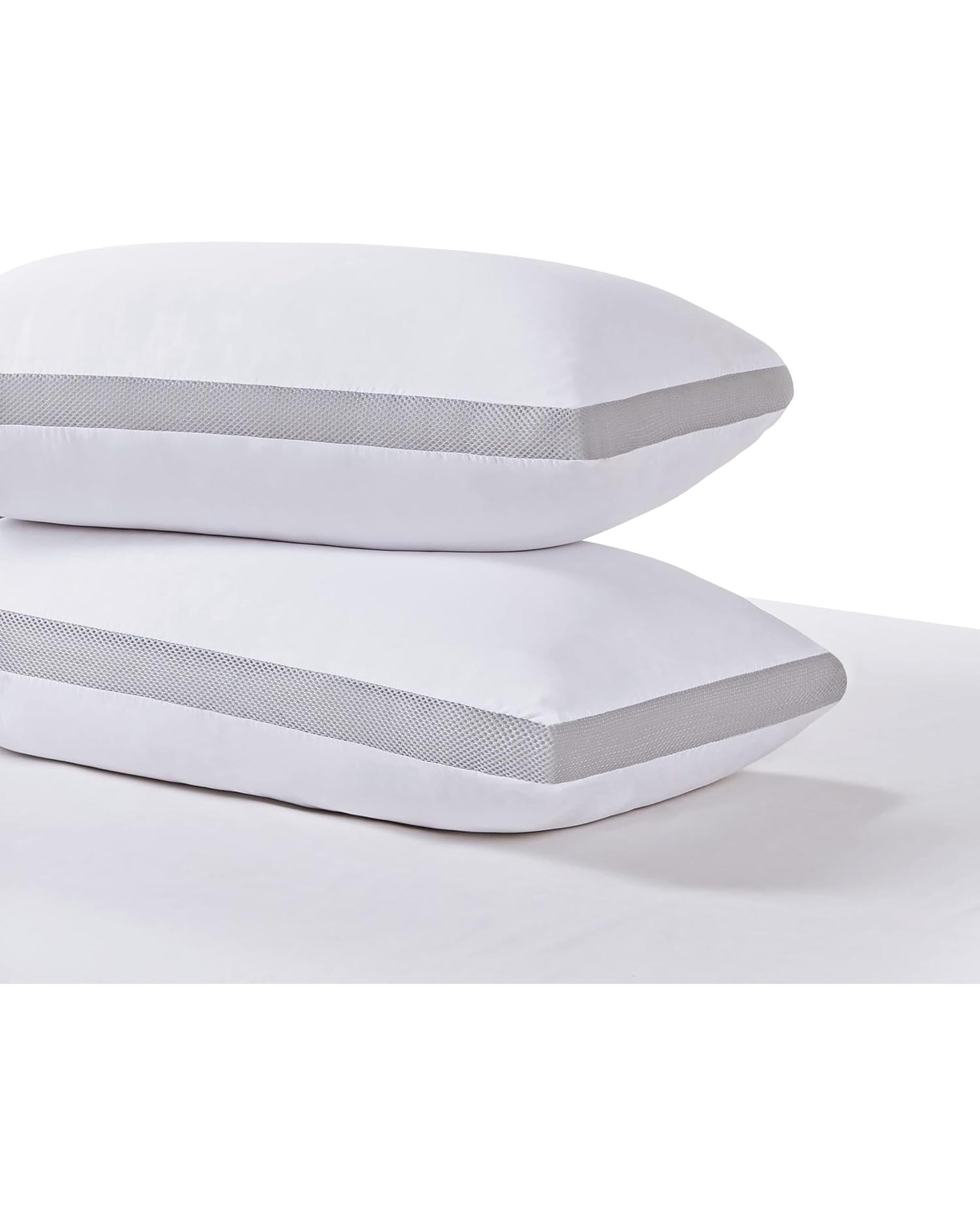 GIOIA CASA Pillows/Cushions Bamboo Cooling Pillows Twin Pack - Luxury Plush Down-Like Microfibre Pillows for Bedding - Ultra Soft, Comfy & Breathable Standard Pillows