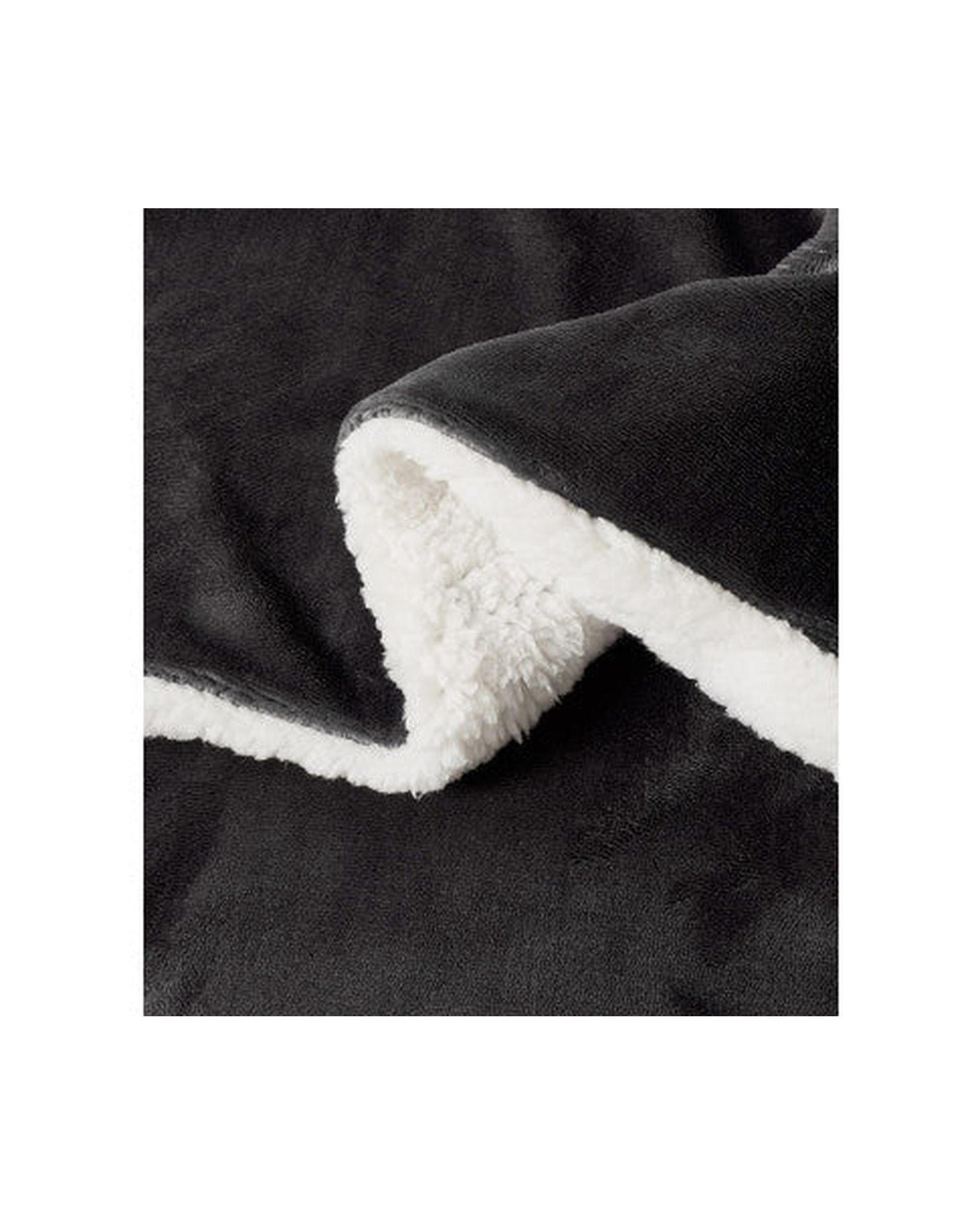 GIOIA CASA Quilt Cover GIOIA CASA 2 in 1 Teddy Sherpa Quilt Cover Set and Blanket - CHARCOAL