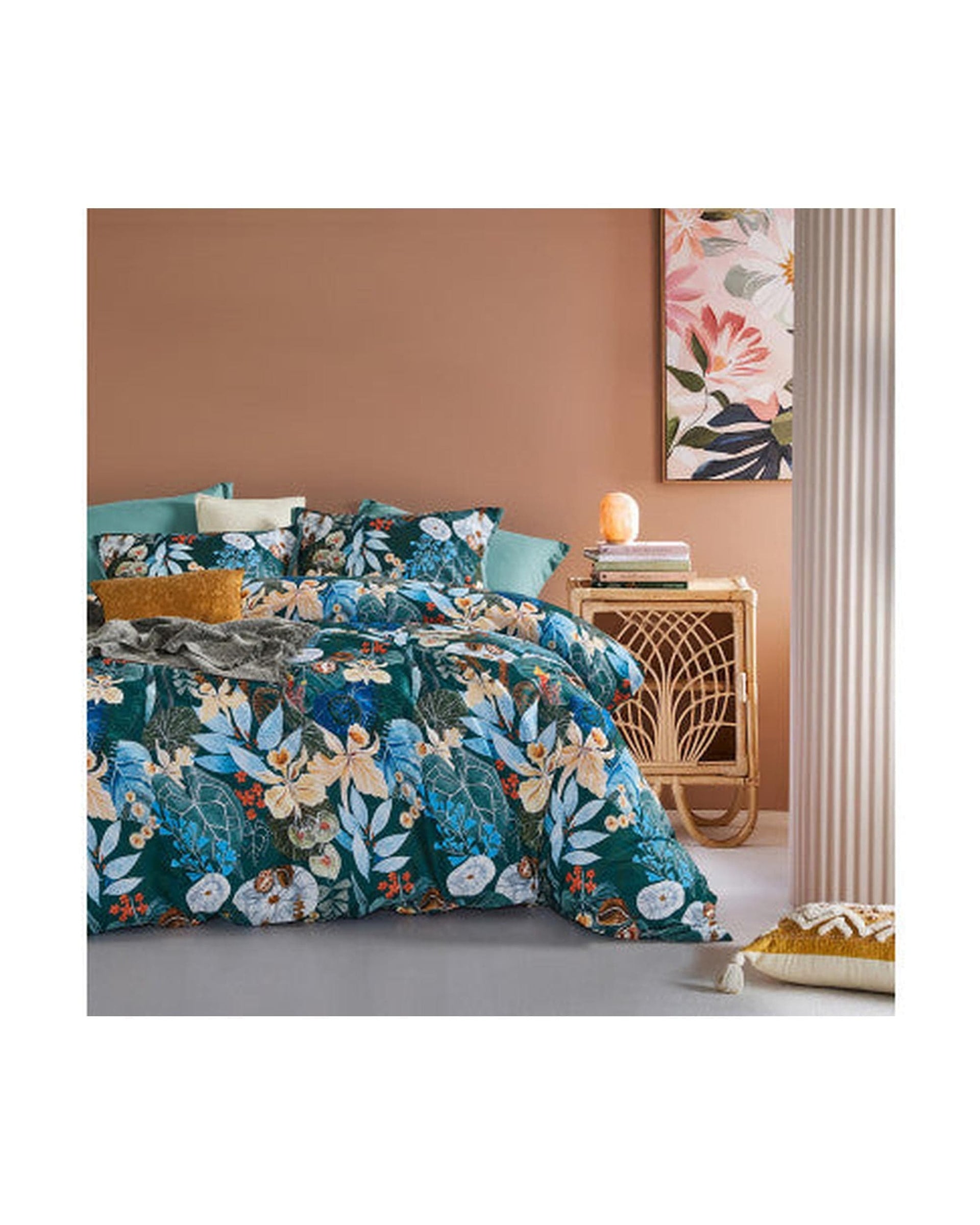 GIOIA CASA Quilt Cover GIOIA CASA Botanical Bella Microfibre Quilt Cover Set