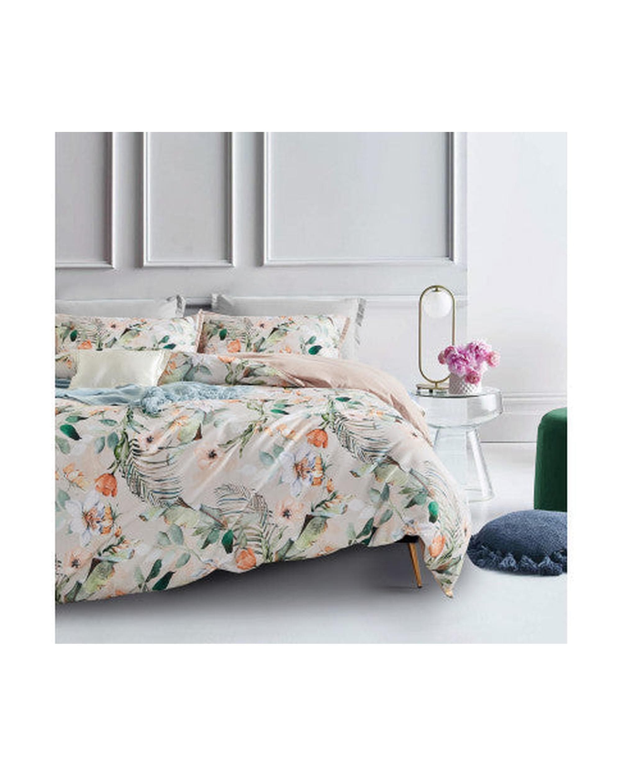 GIOIA CASA Quilt Cover GIOIA CASA Botanical Celine Microfibre Quilt Cover Set