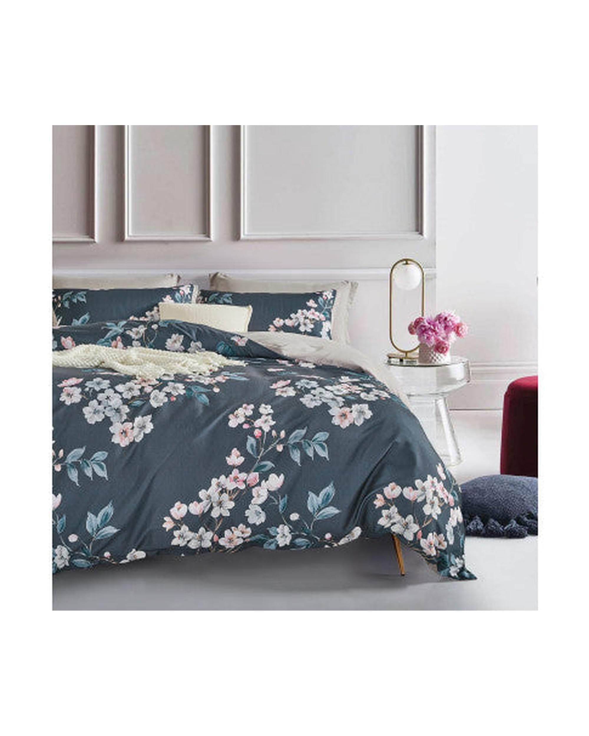 GIOIA CASA Quilt Cover GIOIA CASA Botanical Hazel Microfibre Quilt Cover Set