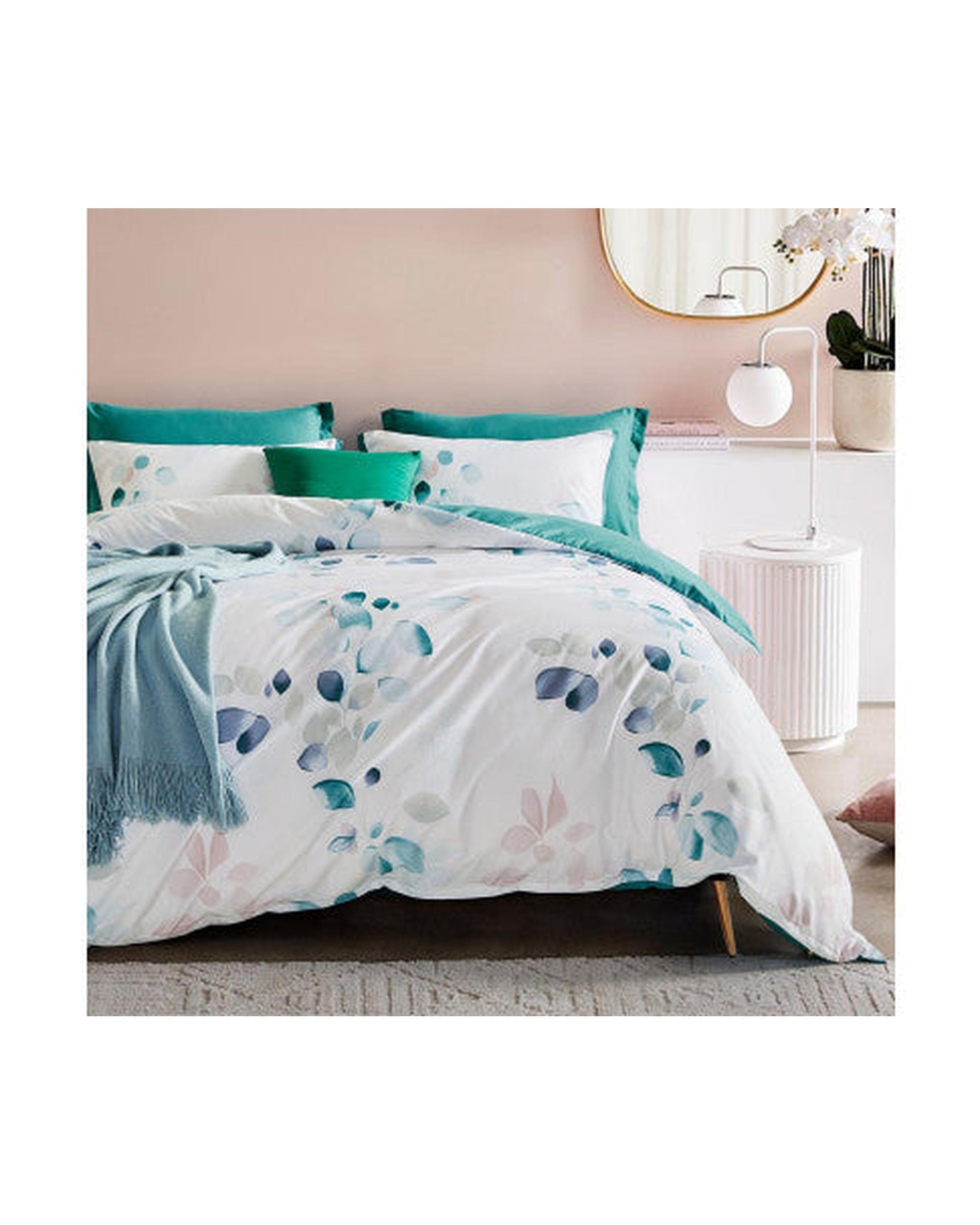 GIOIA CASA Quilt Cover GIOIA CASA Botanical Olinda Microfibre Quilt Cover Set