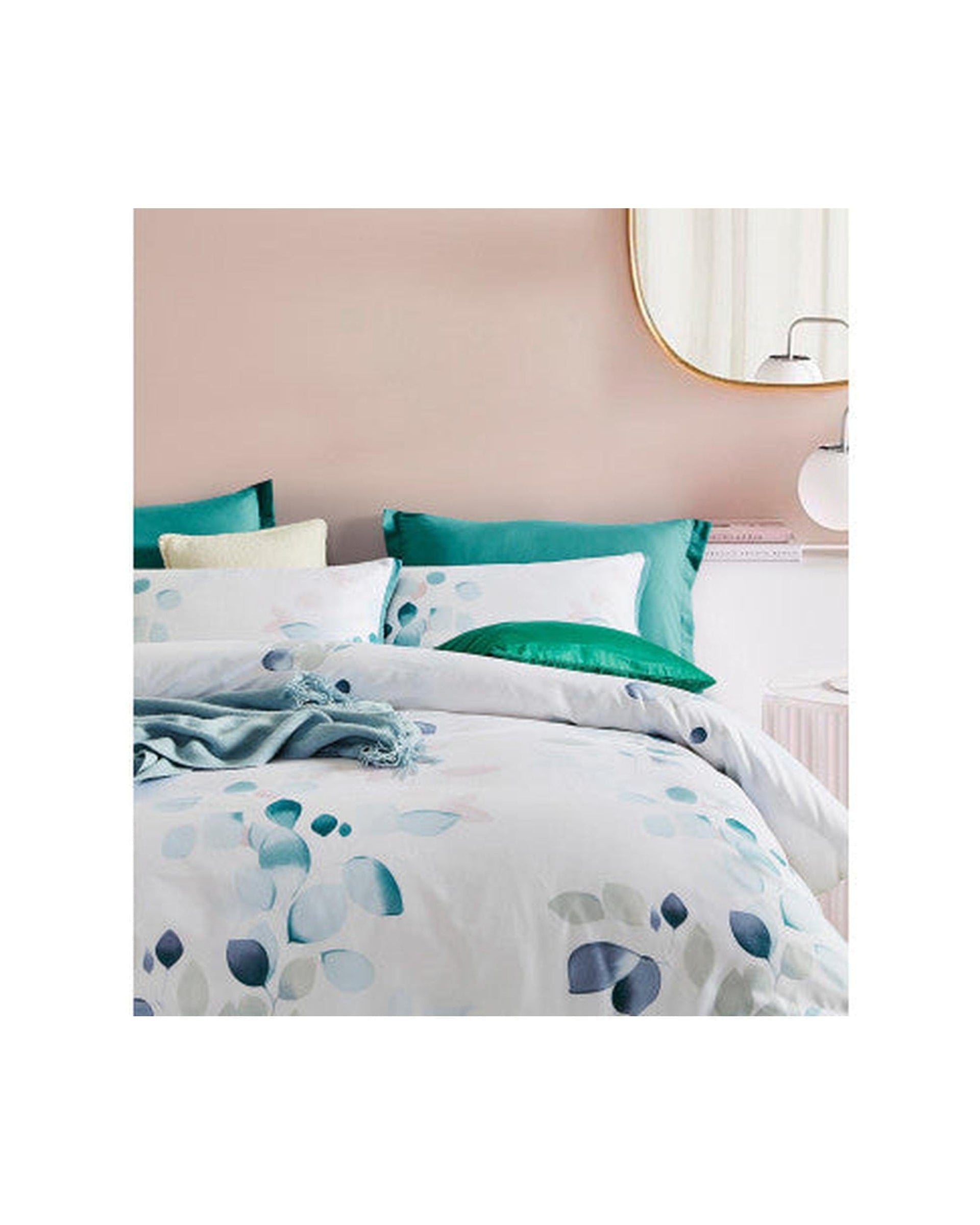 GIOIA CASA Quilt Cover GIOIA CASA Botanical Olinda Microfibre Quilt Cover Set