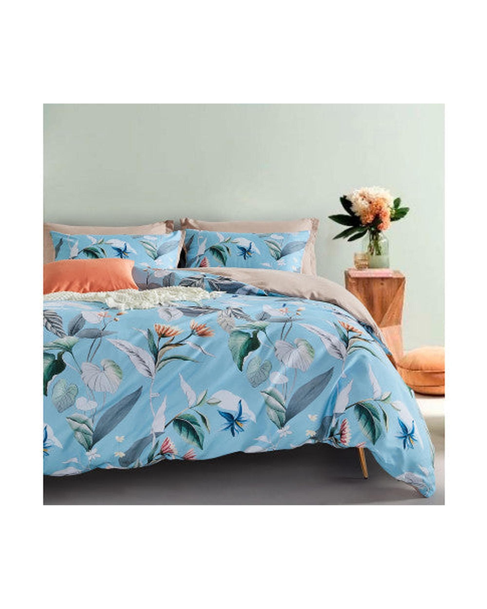 GIOIA CASA Quilt Cover GIOIA CASA Botanical Sarah Microfibre Quilt Cover Set