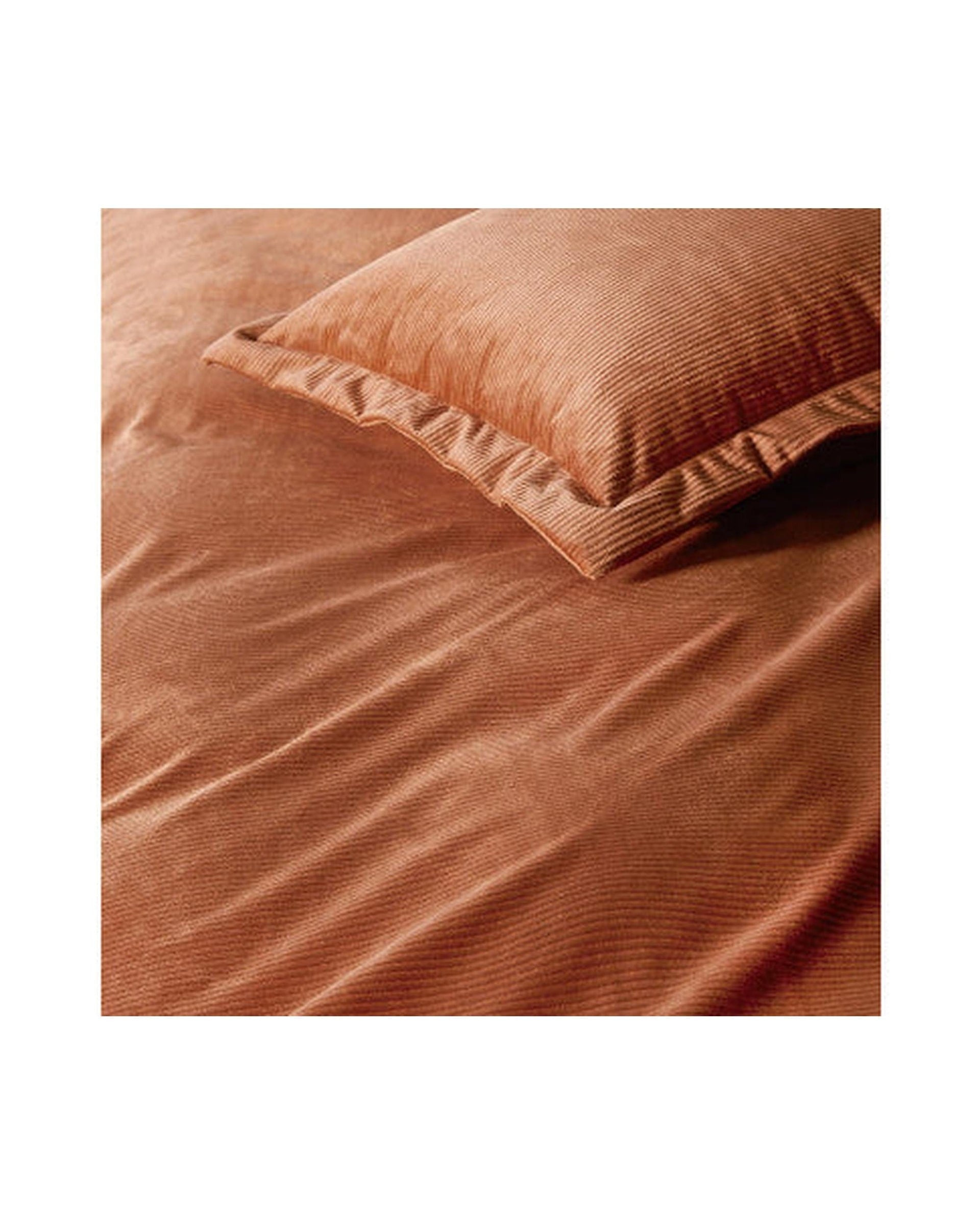 GIOIA CASA Quilt Cover GIOIA CASA Corduroy Velvet Queen Bed Quilt Cover Set - BRONZE
