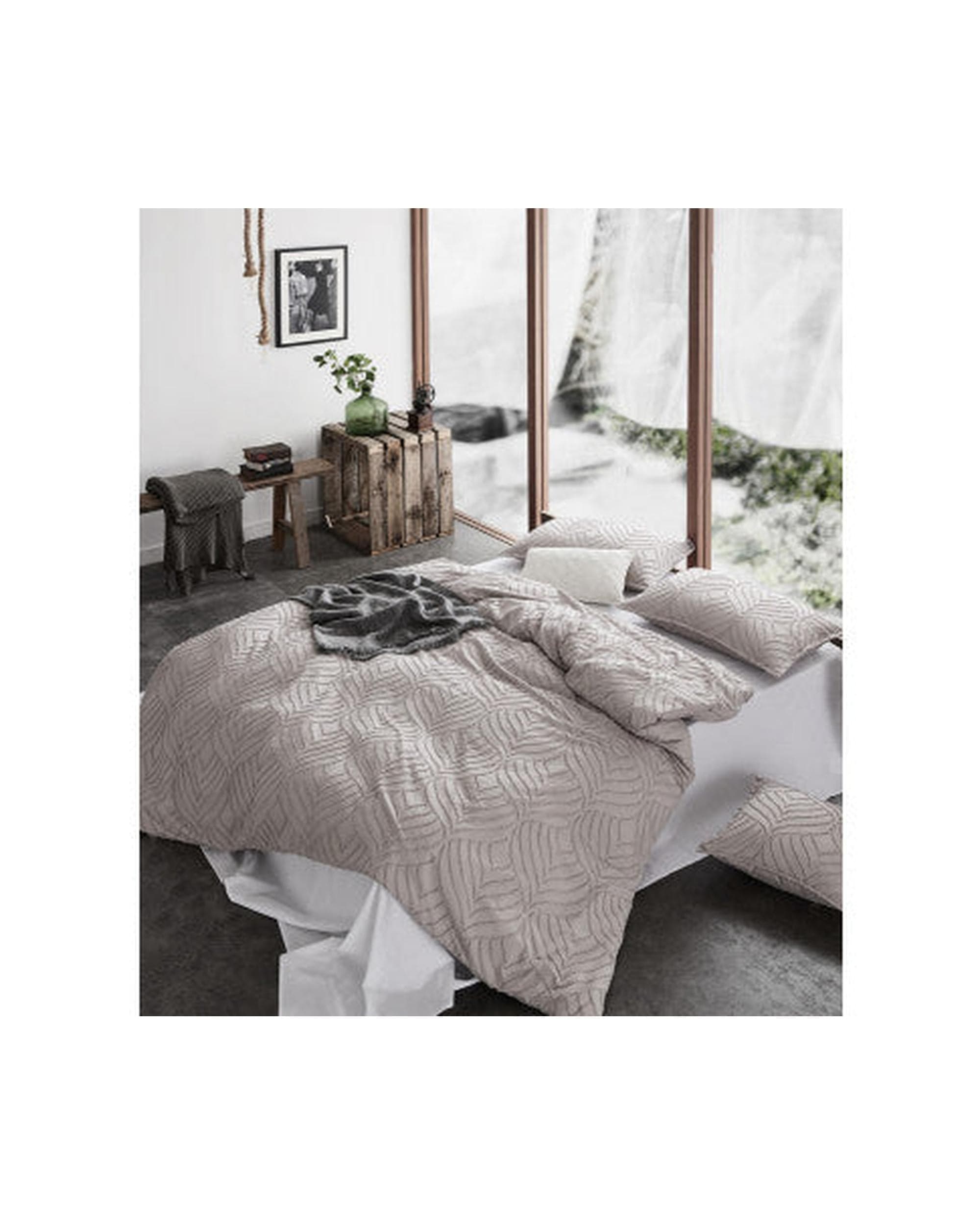 GIOIA CASA Quilt Cover GIOIA CASA Tufted ultra soft microfiber quilt cover set - BEIGE