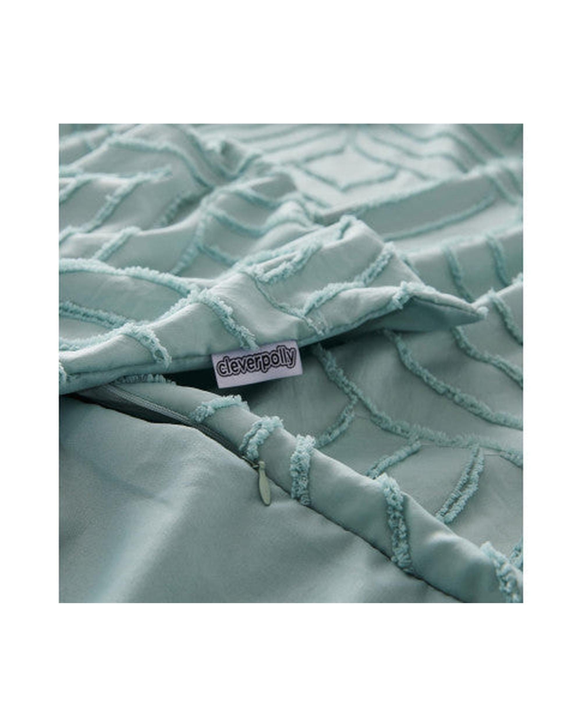 GIOIA CASA Quilt Cover GIOIA CASA Tufted ultra soft microfiber quilt cover set - SAGE GREEN
