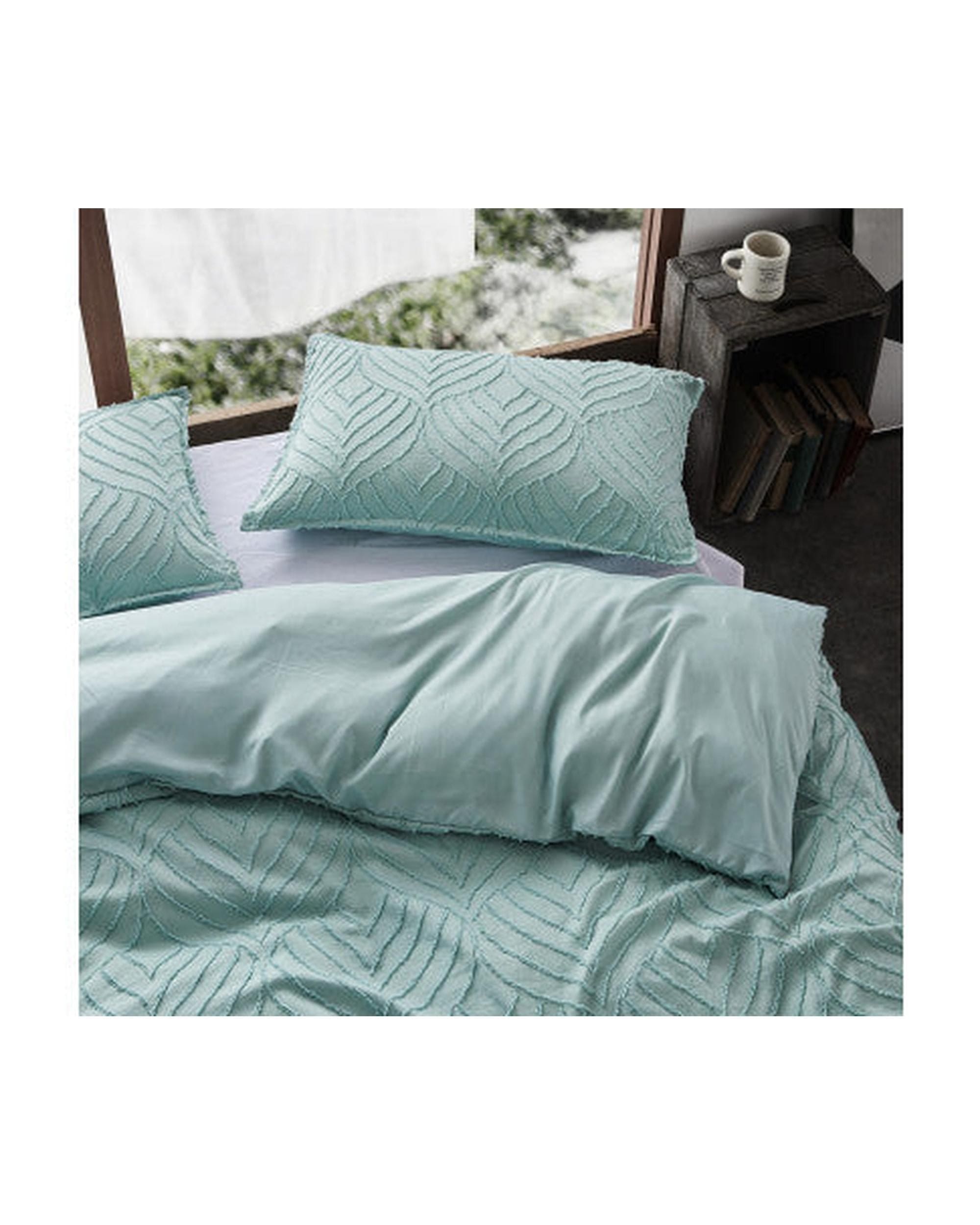 GIOIA CASA Quilt Cover GIOIA CASA Tufted ultra soft microfiber quilt cover set - SAGE GREEN