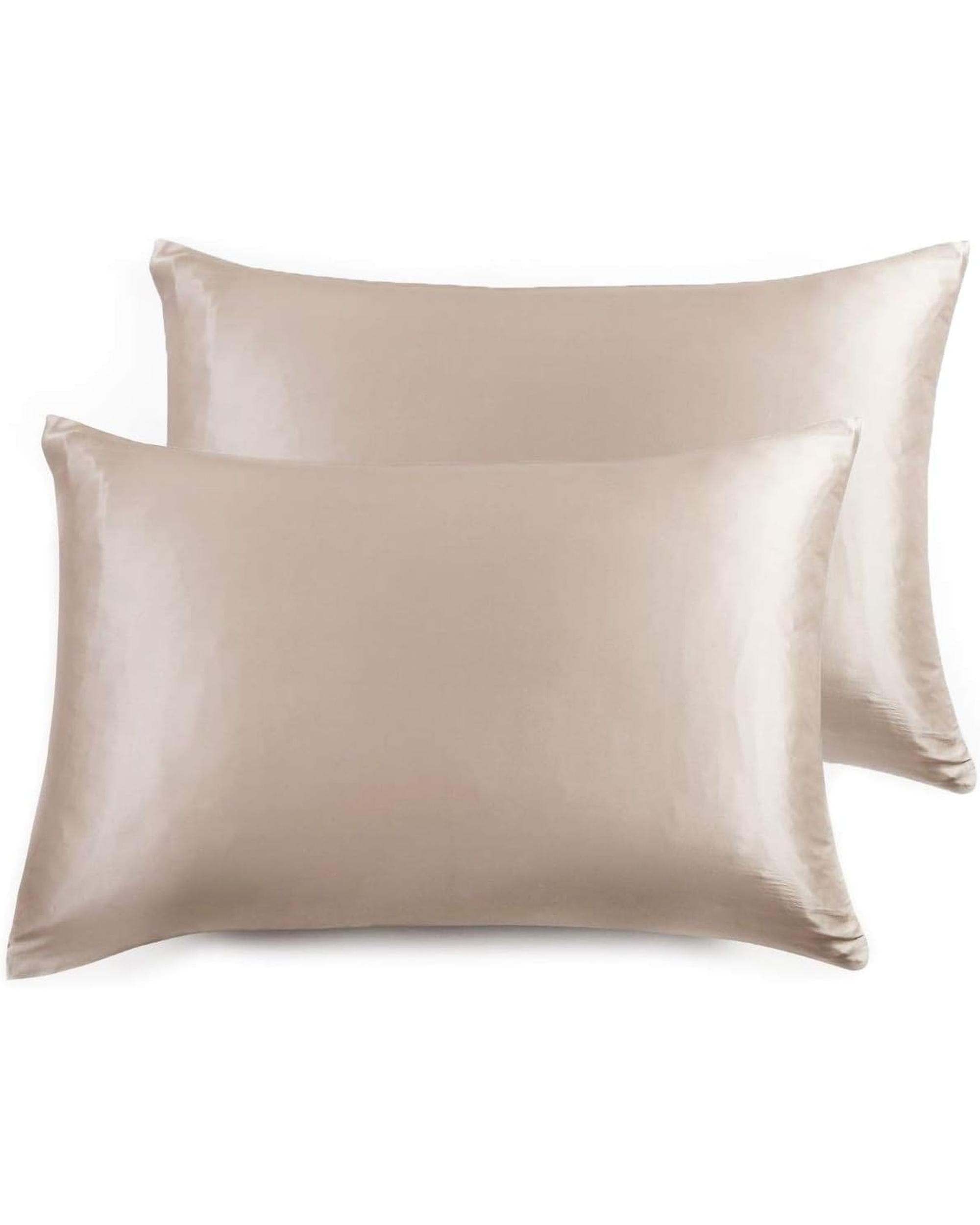 GIOIA CASA Pillows/Cushions Luxury Pillowcase 2 Pack - 100% Pure Mulberry Silk on Both Sides - Champagne
