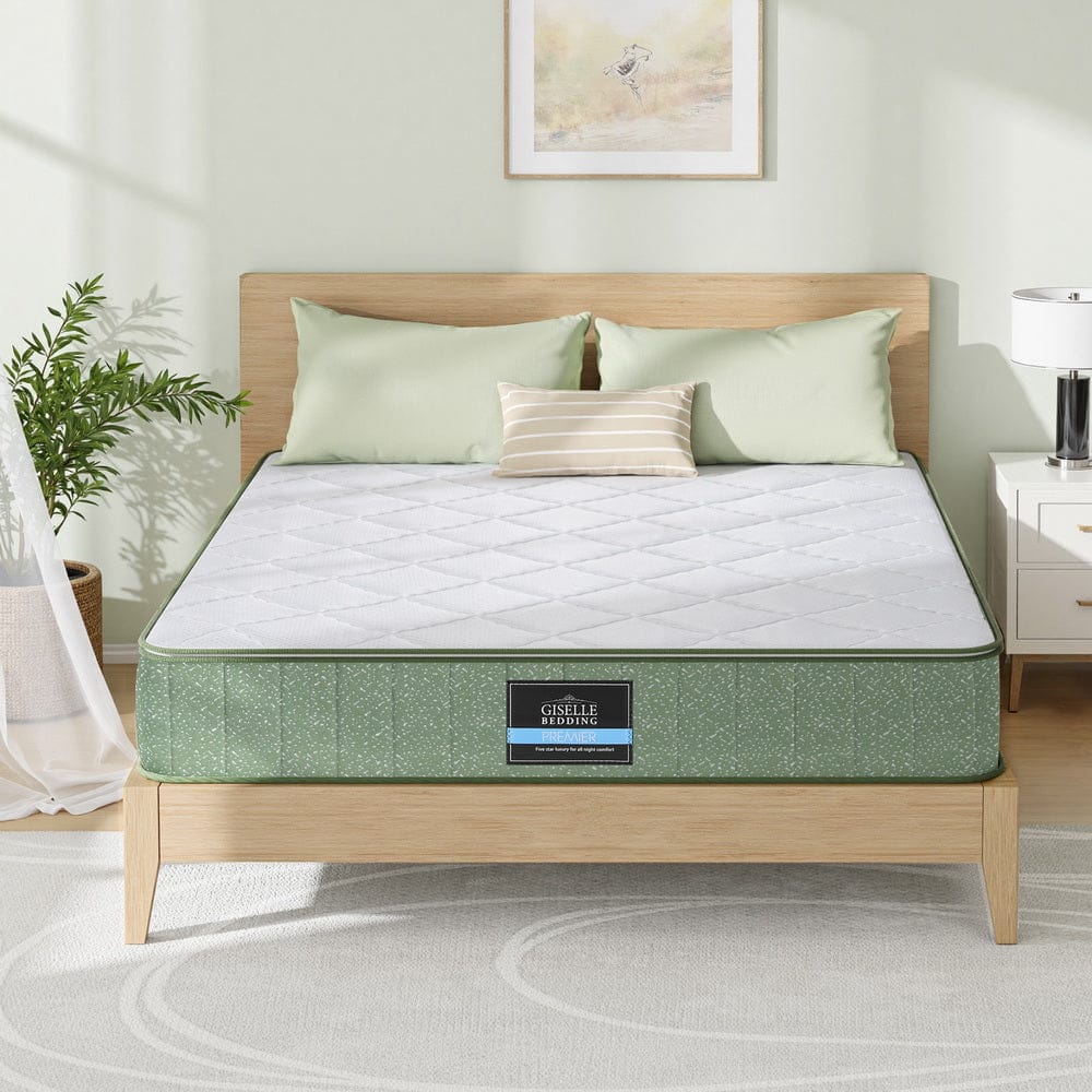 Giselle Mattresses 25cm Memory Foam Mattress Dual Layer Zipper Cover Cool Charcoal Foam Mattresses