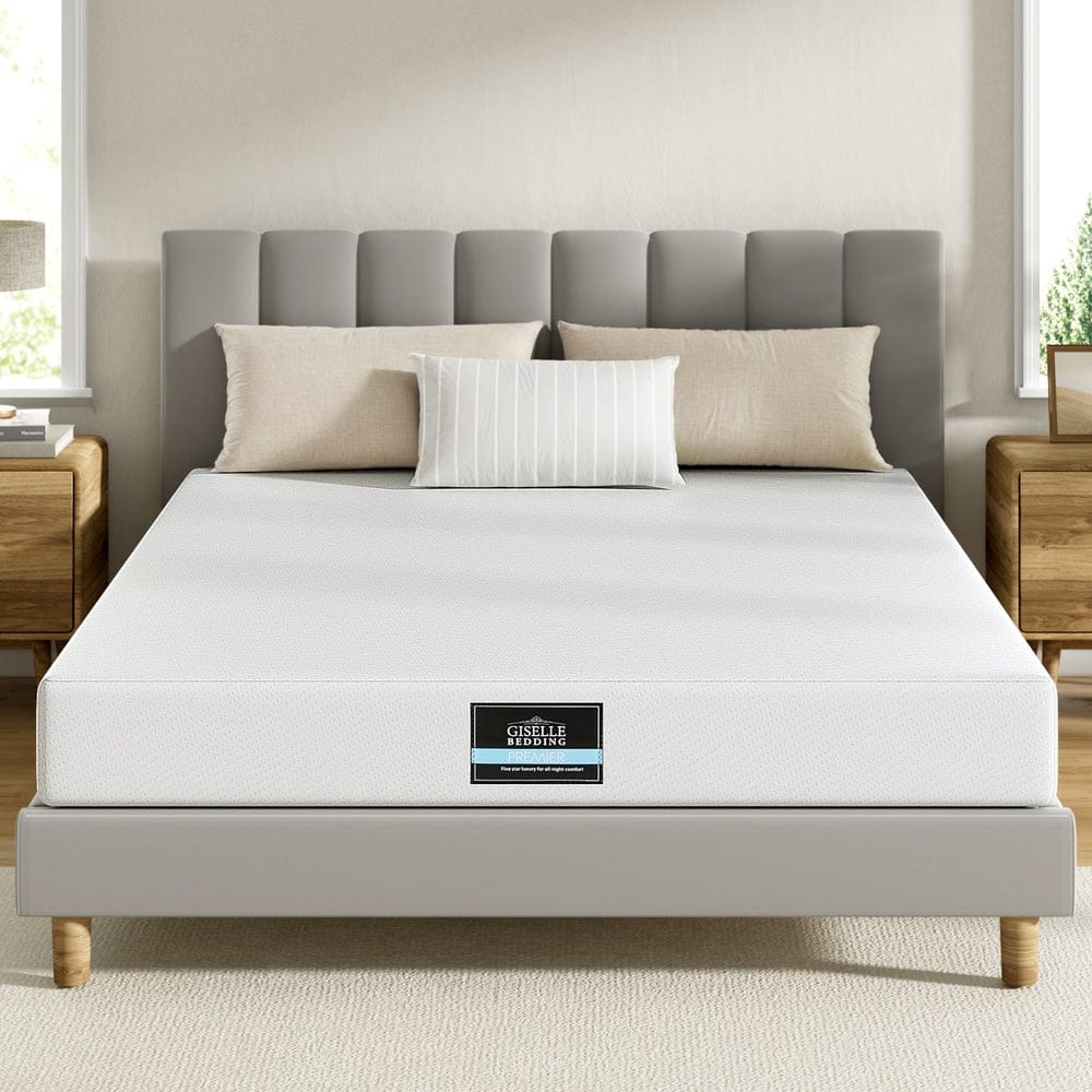 Giselle Mattresses 25cm Memory Foam Mattress Dual Layer Zipper Cover Cool Charcoal Foam Mattresses