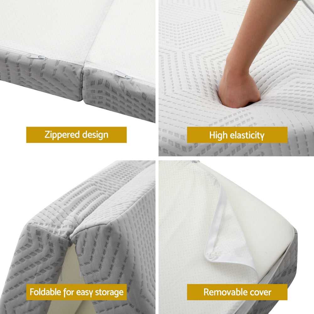 Giselle Portable Mattress 3-Foldable Mattress Folding Foam Double
