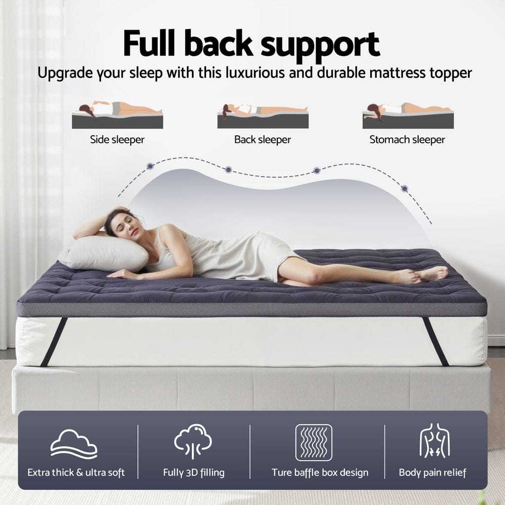 Giselle Mattress Topper 5cm Mattress Topper Pillowtop toppers Bamboo Charcoal