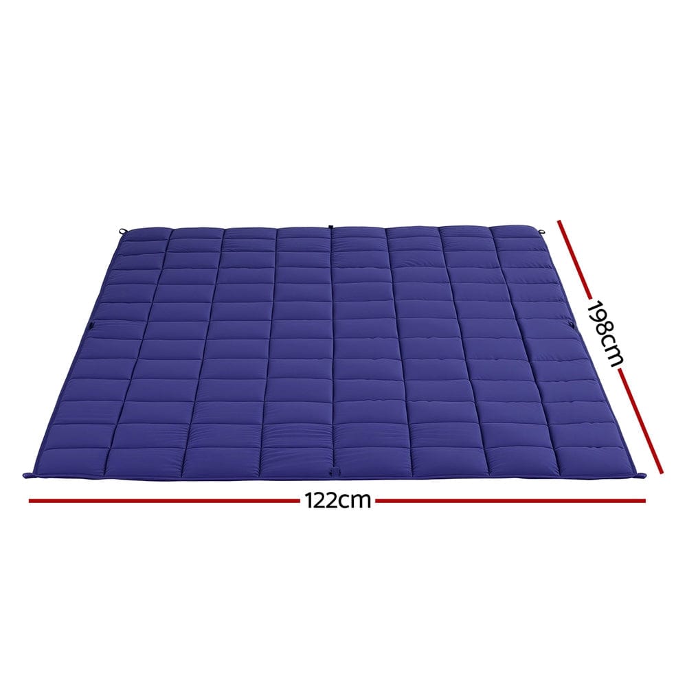 Giselle Weighted Blanket Bedding Weighted Blanket 6.8kg Kids Adults Heavy Gravity Relax Calm Blue