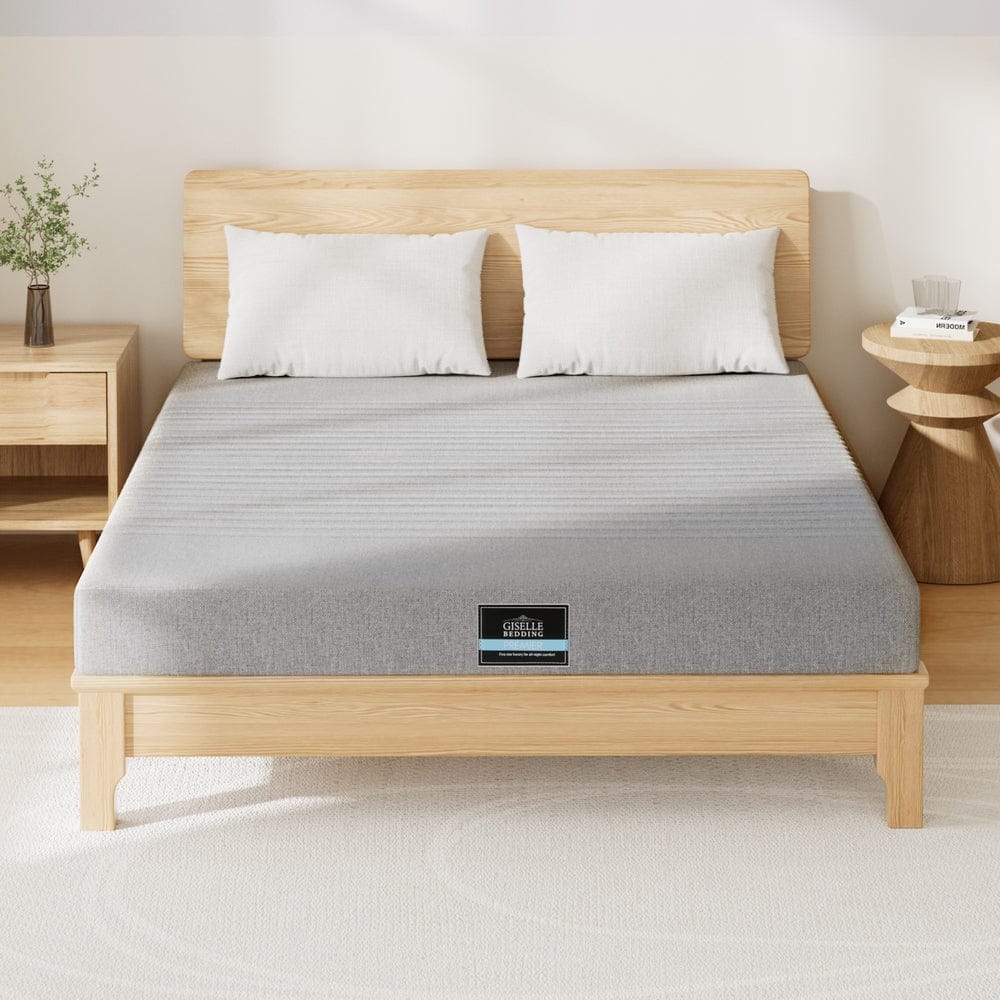 Giselle Mattresses Cool Gel Memory Foam Mattress Charcoal 7-Zone Washable Bamboo Cover 15cm