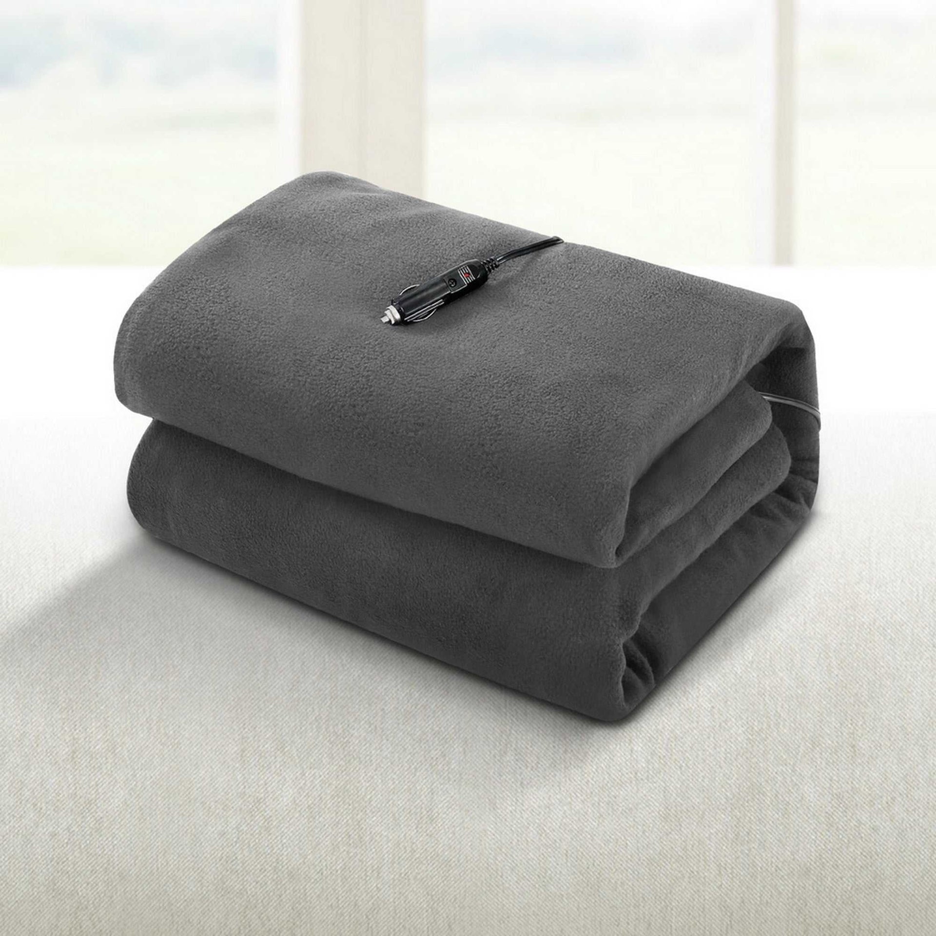 Giselle Electric Blanket Electric Heated Blanket Car Throw Rug Grey