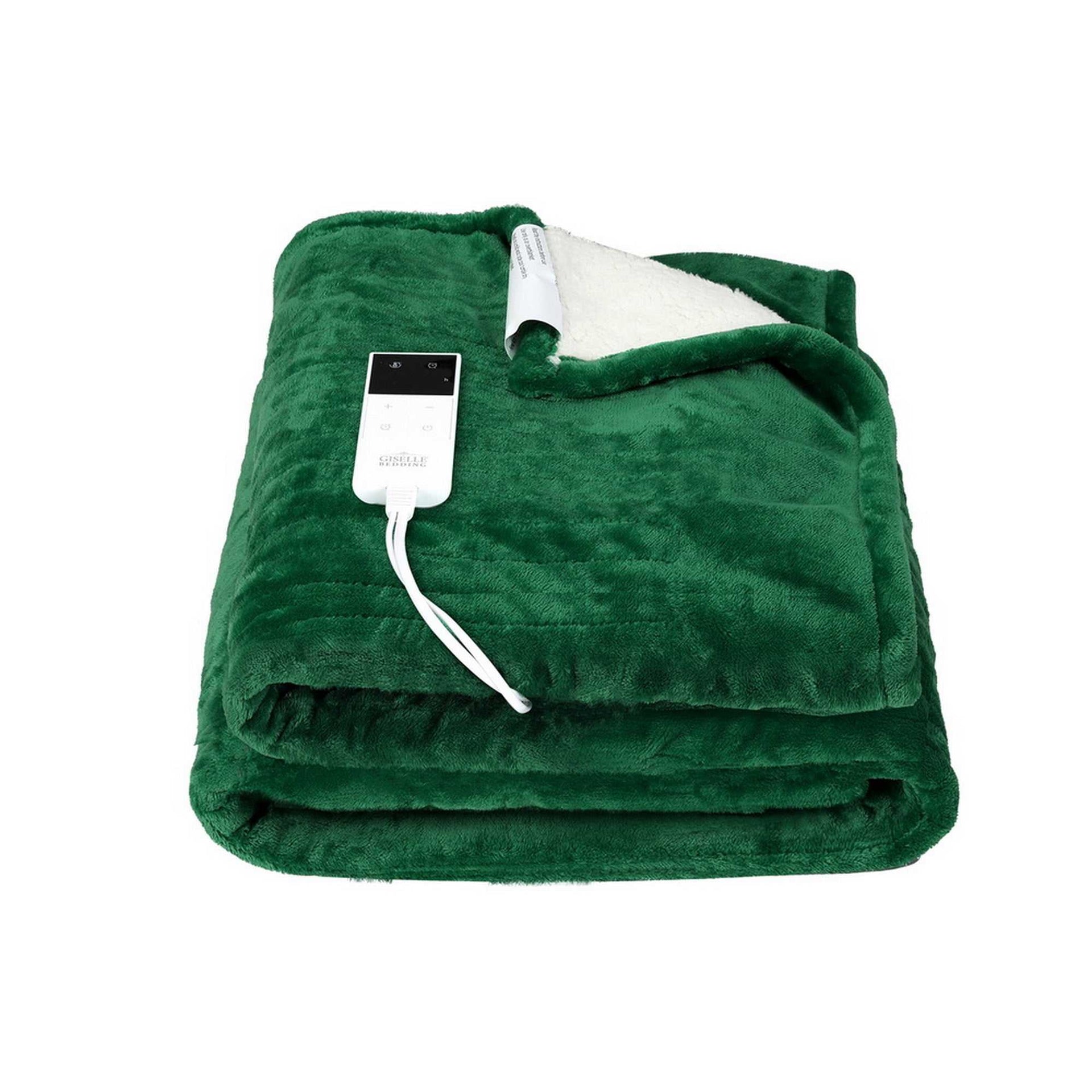 Giselle Electric Blanket Electric Throw Rug Heated Blanket Double Sided Green
