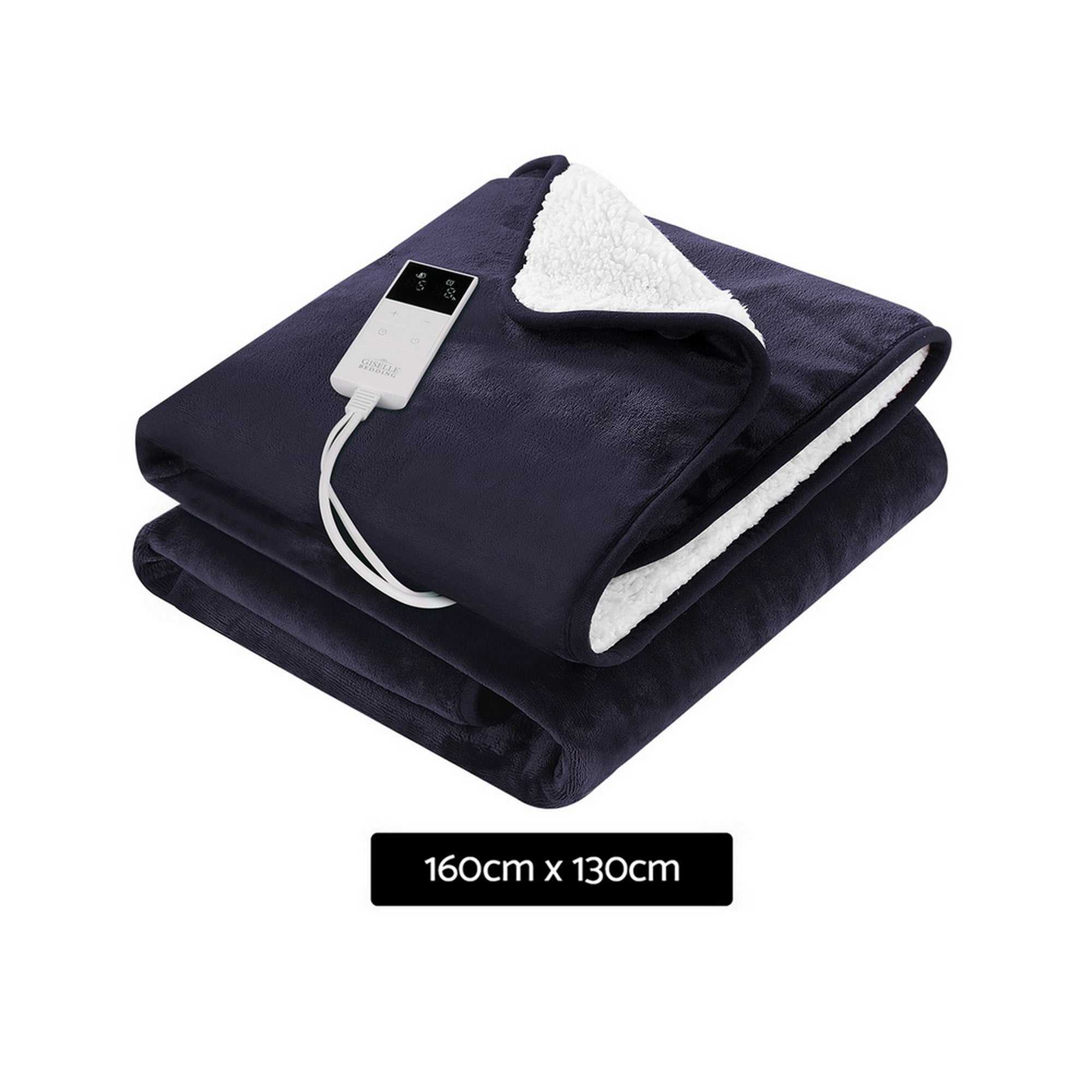 Giselle Electric Blanket Electric Throw Rug Heated Blanket Fleece Charcoal