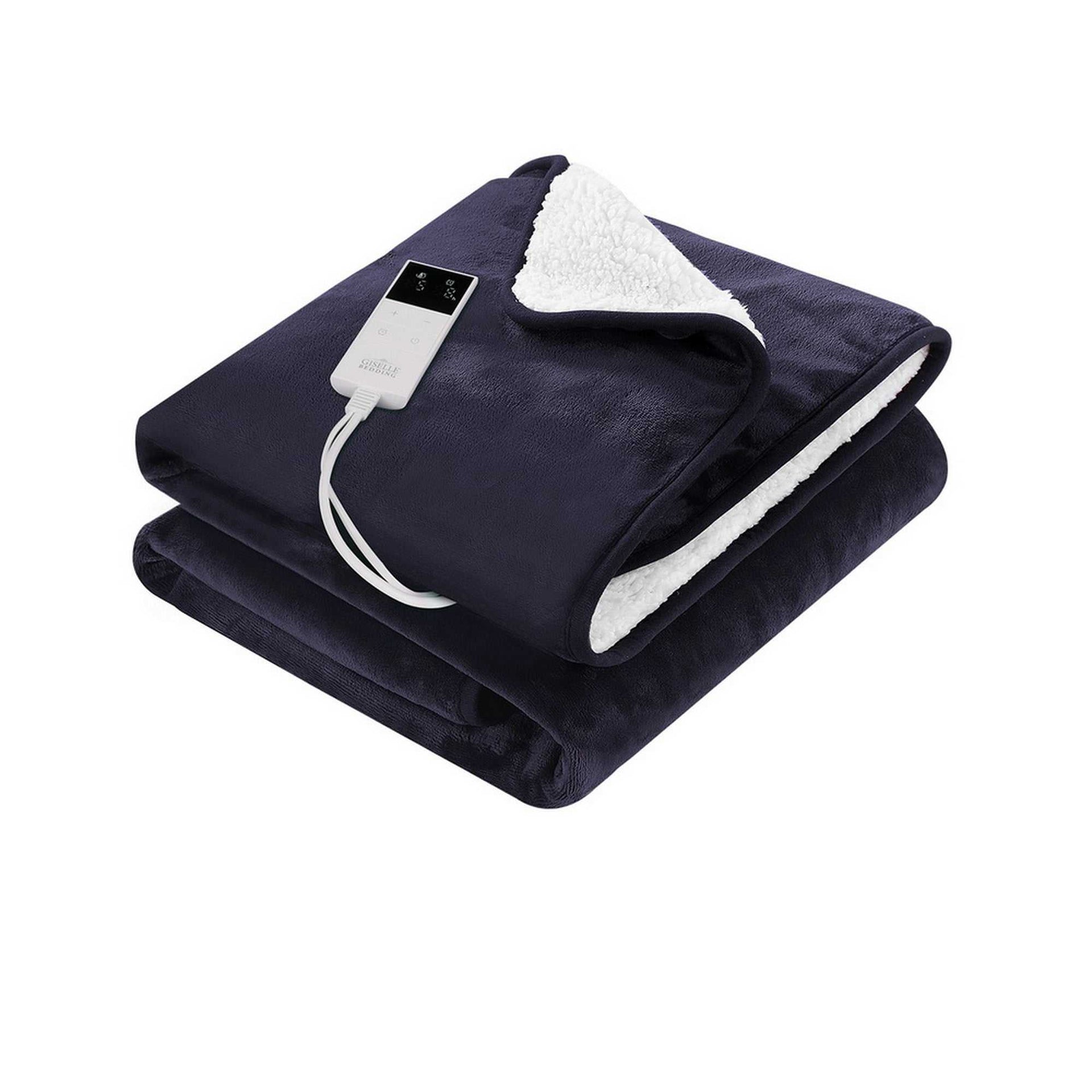 Giselle Electric Blanket Electric Throw Rug Heated Blanket Fleece Charcoal