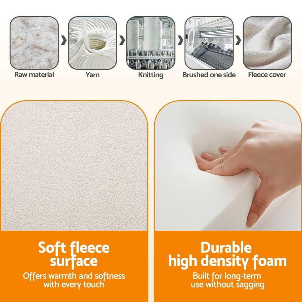 Giselle Portable Mattress Foldable Mattress Fleece Portable 3-fold Folding Foam Mattresses