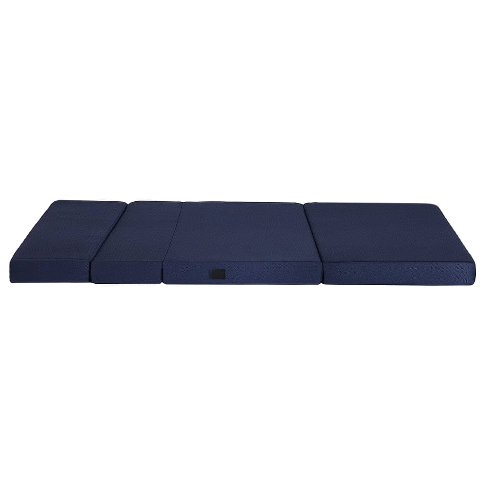 Giselle Portable Mattress Foldable Mattress Folding Foam Mattresses Portable Floor Mat Blue Double