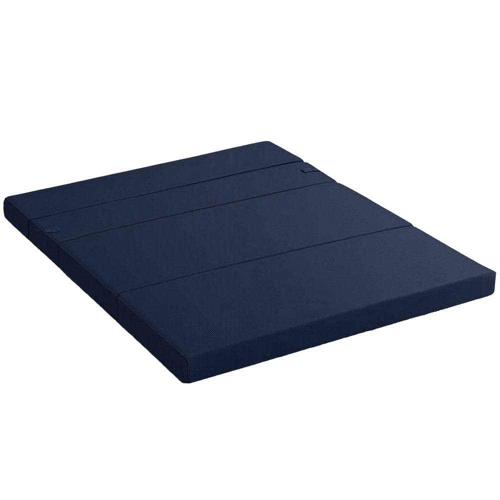 Giselle Portable Mattress Foldable Mattress Folding Foam Mattresses Portable Floor Mat Blue Double