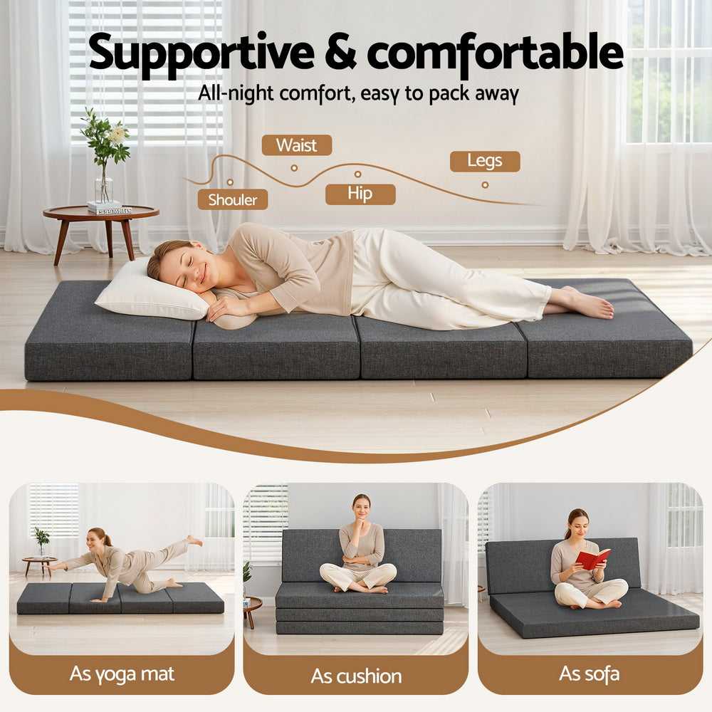 Giselle Portable Mattress Foldable Mattress Folding Foam Mattresses Portable Mat Queen