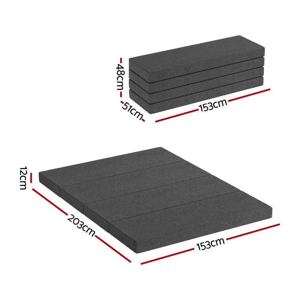 Giselle Portable Mattress Foldable Mattress Folding Foam Mattresses Portable Mat Queen