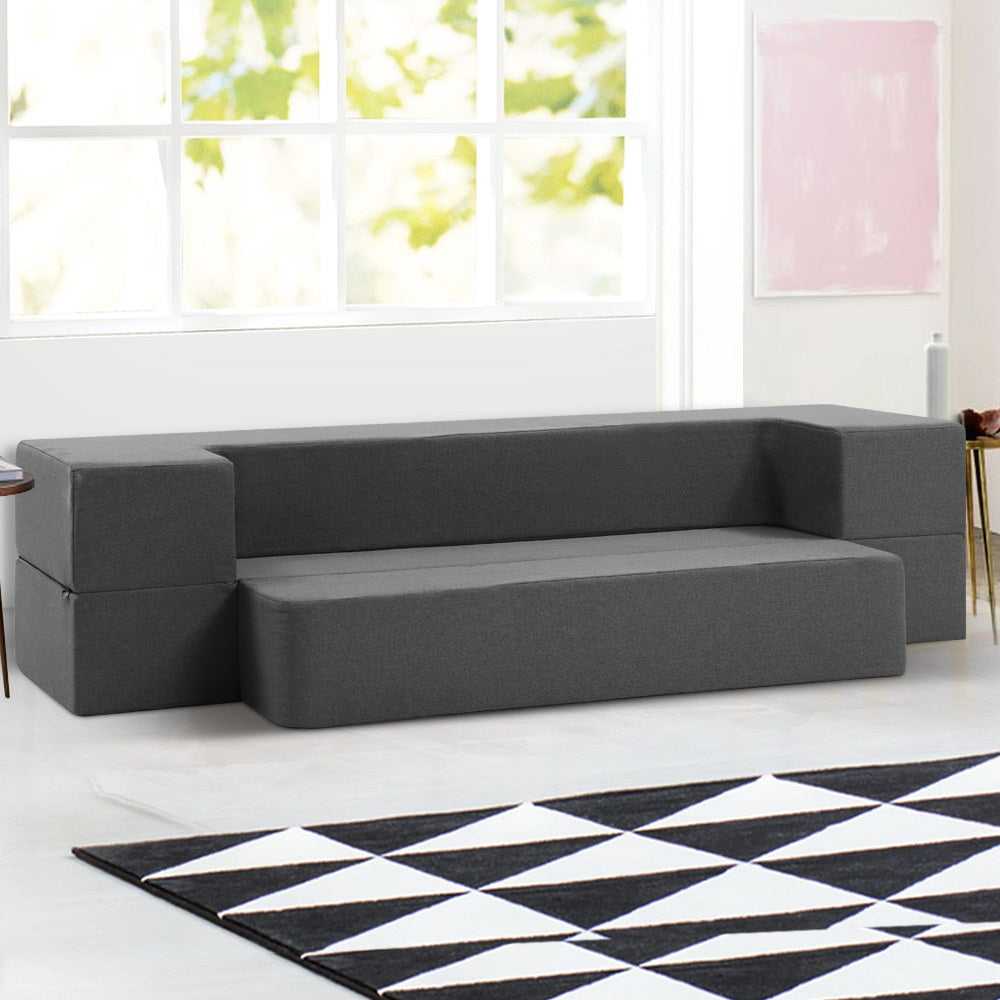 Giselle Portable Mattress Foldable Mattress Folding Foam Sofa Bed Chair Grey