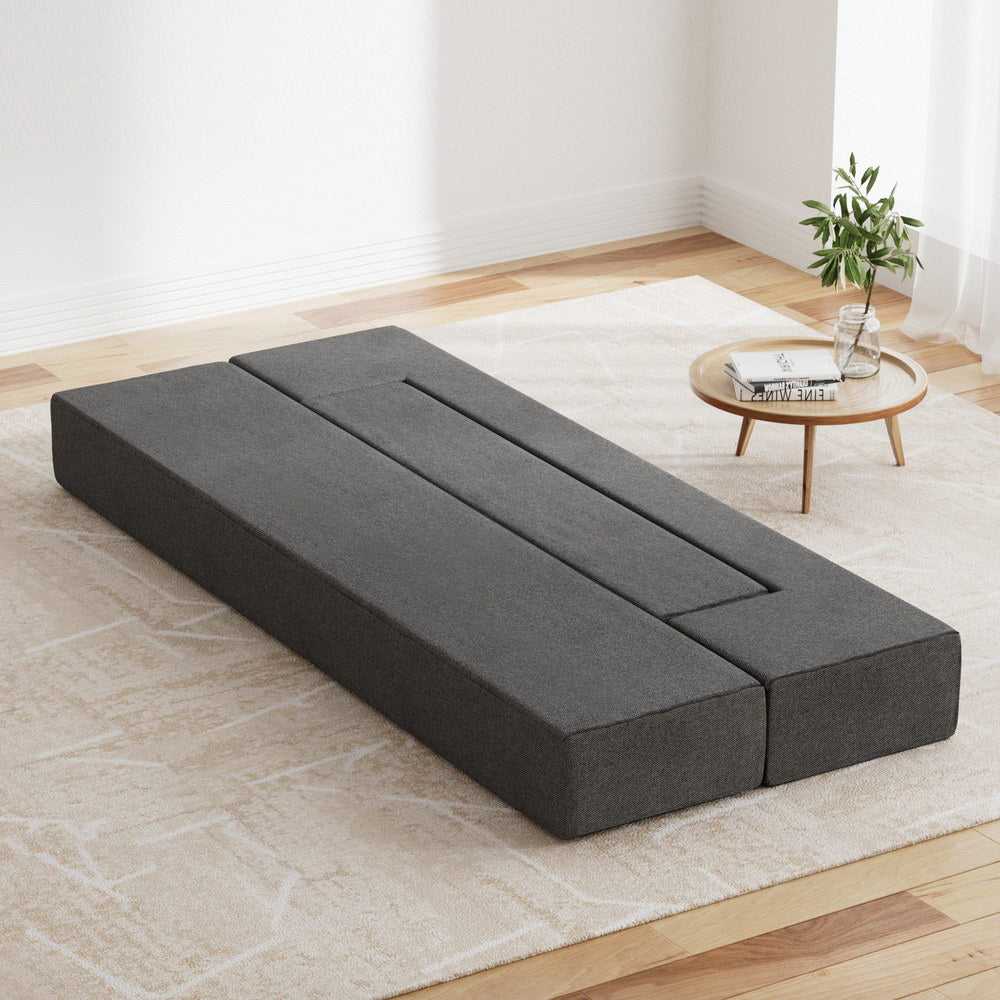 Giselle Portable Mattress Foldable Mattress Folding Foam Sofa Bed Chair Grey