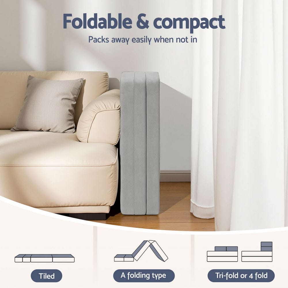 Giselle Portable Mattress Foldable Mattress Folding Sofa Bed 4-fold Sleeping Camping Cushion Mat
