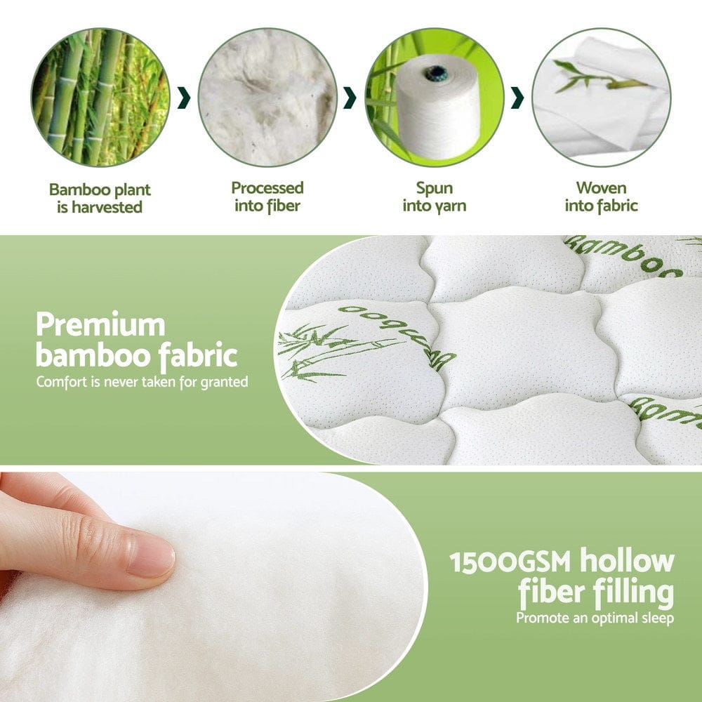 Giselle Mattress Topper Mattress Topper 11cm Pillowtop toppers Bamboo