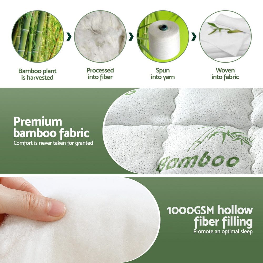 Giselle Mattress Topper Mattress Topper 5cm Pillowtop toppers Bamboo