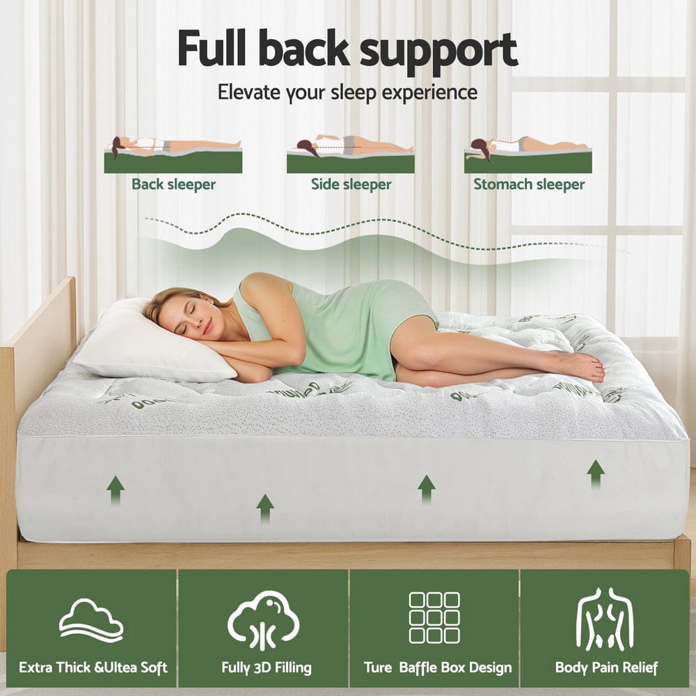 Giselle Mattress Topper Mattress Topper 5cm Pillowtop toppers Bamboo