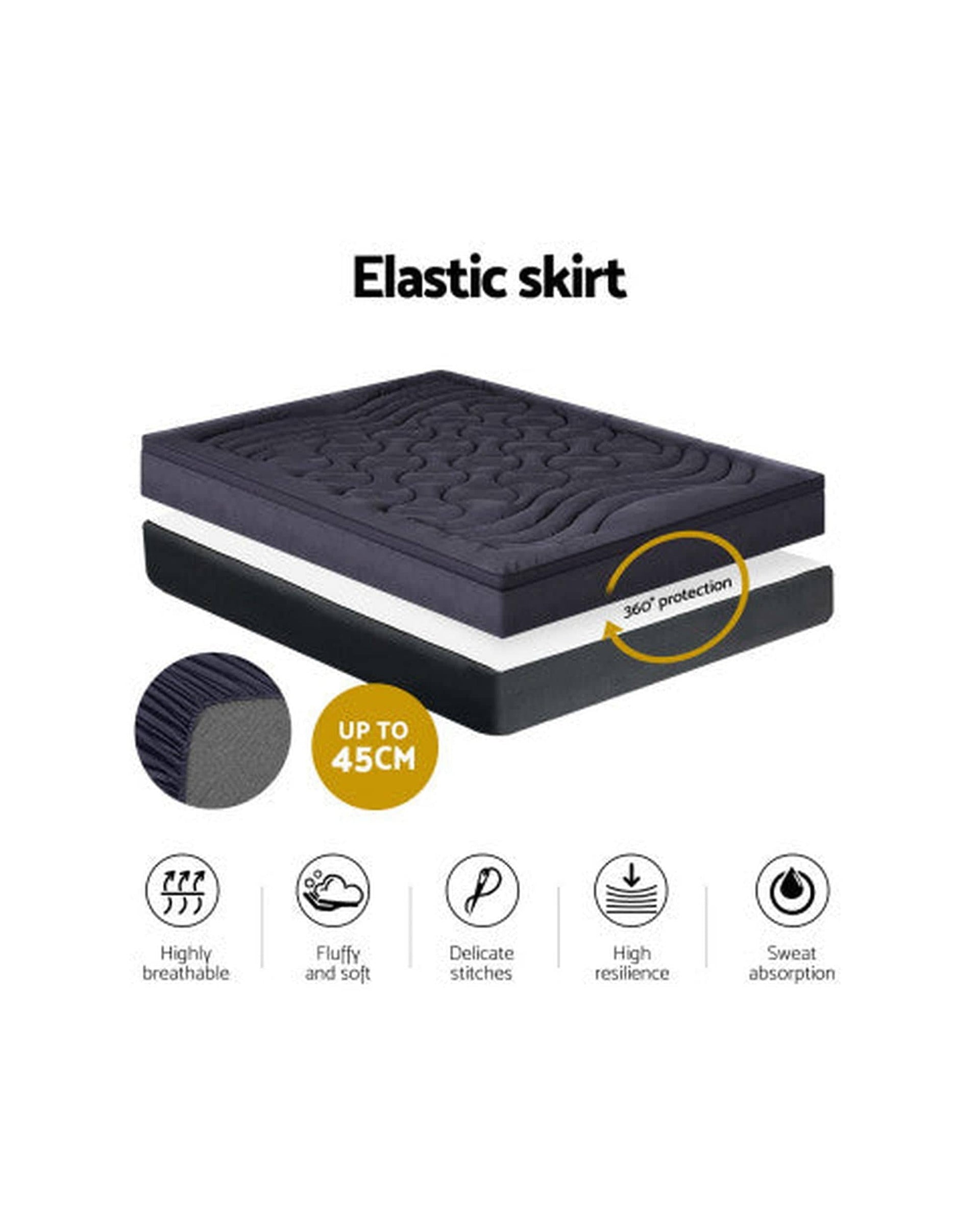 Giselle Mattress Topper Mattress Topper Pillowtop 3-Zone Mat Pad