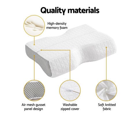 Giselle Pillows/Cushions Memory Foam Pillow Contour Neck
