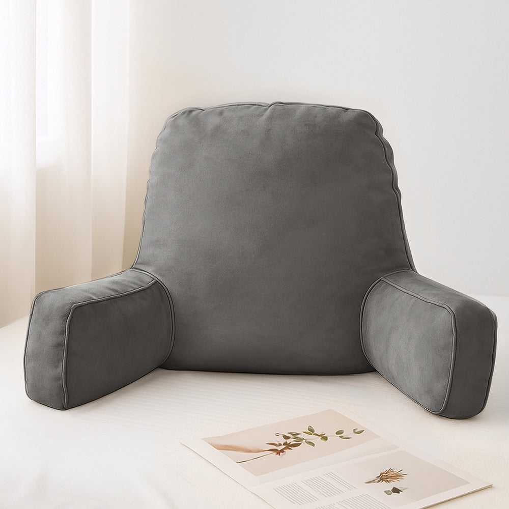 Giselle Pillows/Cushions Reading Pillow Back Rest Lumbar Support Cushion Grey