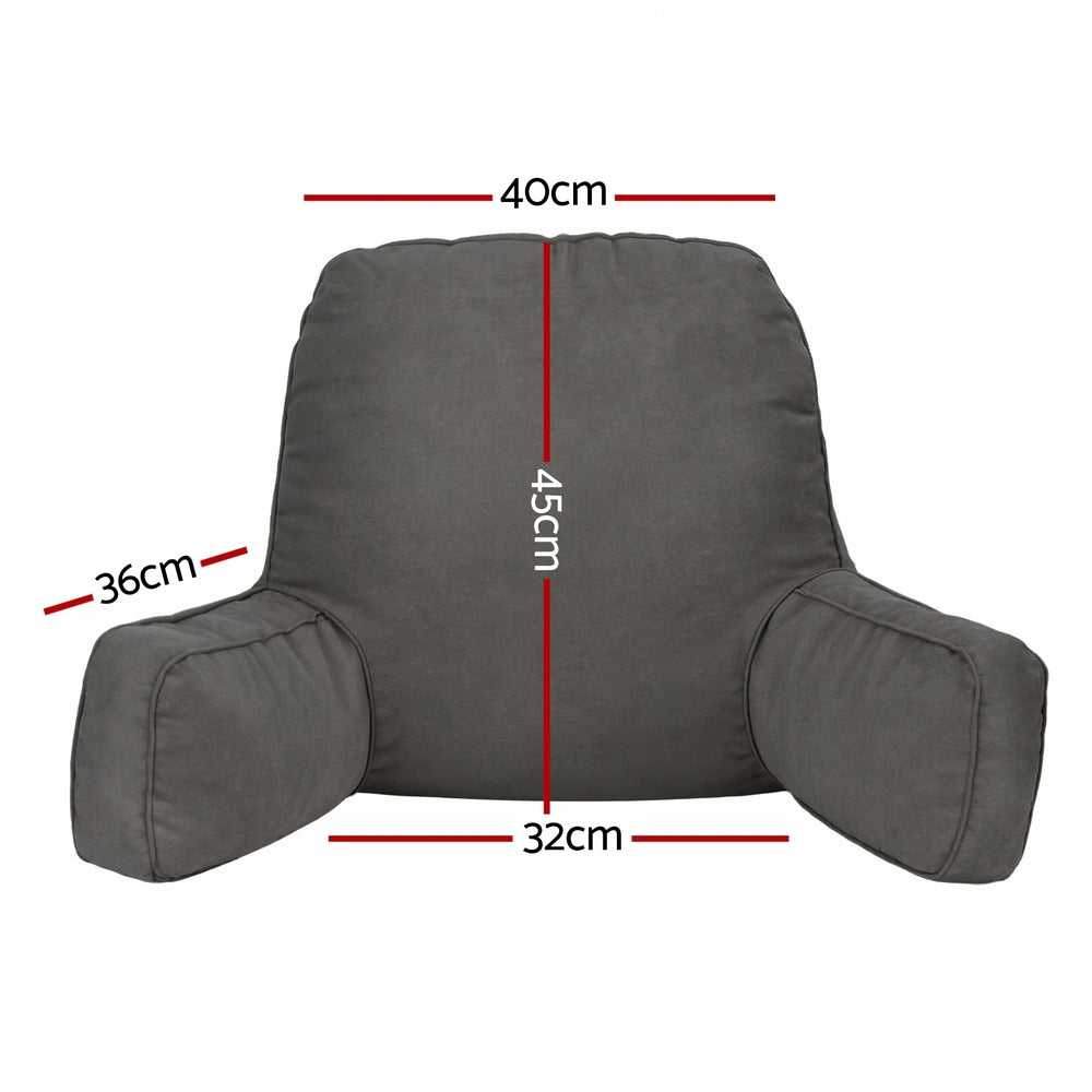 Giselle Pillows/Cushions Reading Pillow Back Rest Lumbar Support Cushion Grey