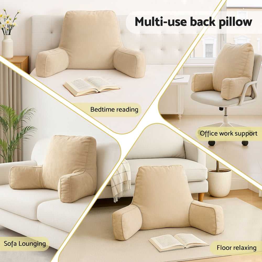 Giselle Pillows/Cushions Reading Pillow Back Rest Lumbar Support Cushion Oatmeal