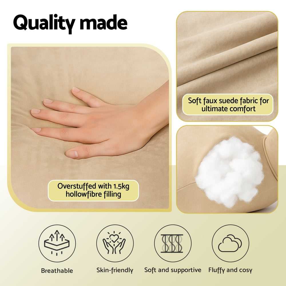 Giselle Pillows/Cushions Reading Pillow Back Rest Lumbar Support Cushion Oatmeal